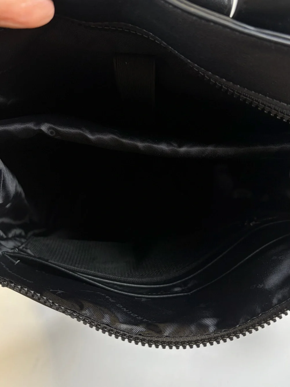 Boarding Pass Black Faux Leather Travel Backpack Tote Carry-On Bag NWT